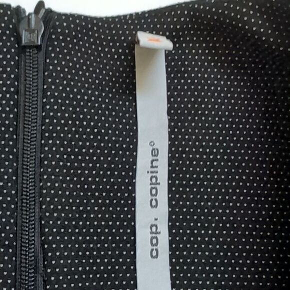 Cop.Copine Black and White Micro Heart Short Sleeve Top Large - Picture 3 of 7